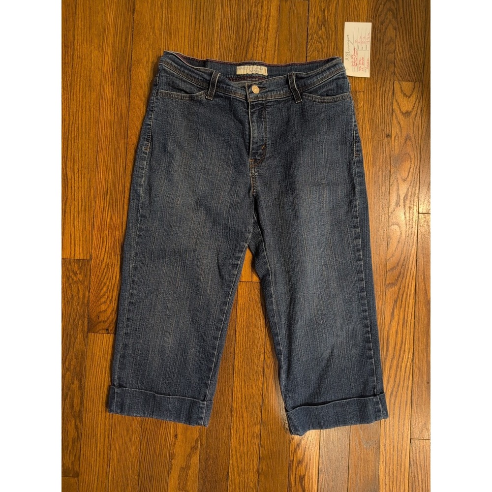 Levis 548‎ Capri Perfect Slimming Red Tab Womens Jeans Mid Rise Stretch Denim 10